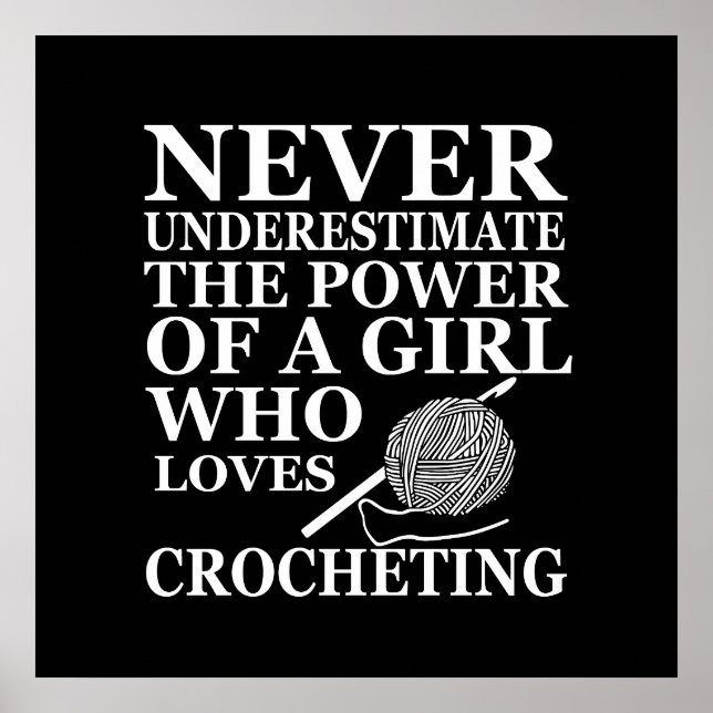 Funny Crochet Zitat Crochetter Geschenk Poster (Vorne)