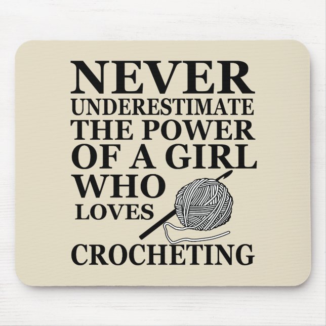 Funny Crochet zitiert Häkelchen Geschenk Mousepad (Vorne)