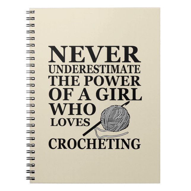 Funny Crochet zitiert Häkelchen Geschenk Notizblock (Vorderseite)