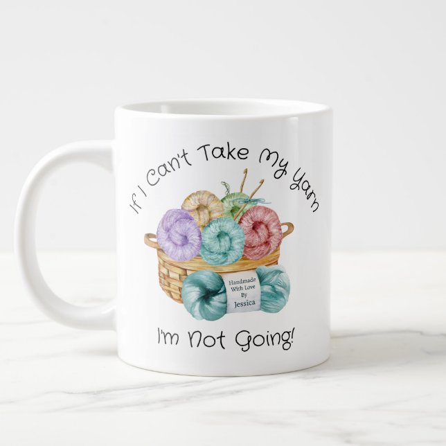 Funny Crocheting Personalisierte Riesenkaffee Tass Jumbo-Tasse (Links)