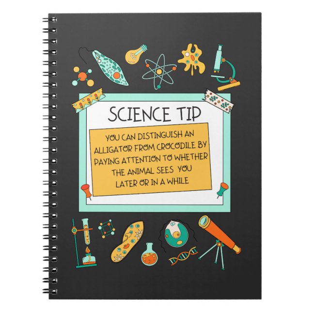 Funny Crocodile Alligator Science Notizblock (Vorderseite)