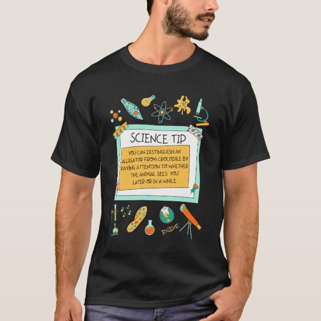Funny Crocodile Alligator Science T-Shirt (Vorderseite)