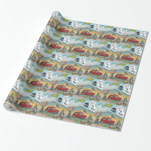 Funny Crocodile Farm Geschenkpapier