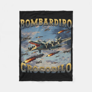 Funny Crocodile Meme Bombardiro Crocodilo Funny Br Fleecedecke