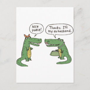 Funny Crocodile Postkarte