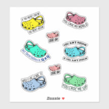 Funny Crocs zitiert Stickerspack