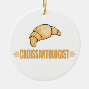 Funny Croissant Keramik Ornament