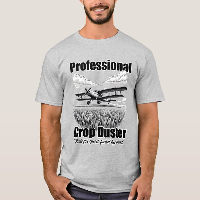 Funny Crop Duster T - Shirt Beans & Speed (Vorderseite)