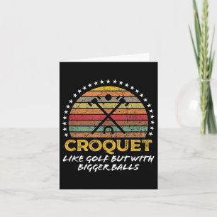 Funny Croquet Joke Big Quote Grafik Karte