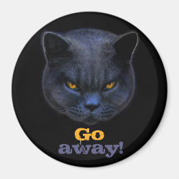 Funny Cross Cat sagt "Go Away Magnet