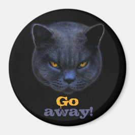 Funny Cross Cat sagt "Go Away Magnet