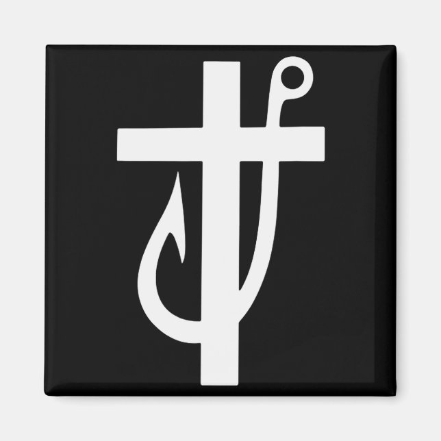 Funny Cross Christian - Jesus Made Me A Fisherman  Magnet (Vorne)