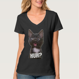 Funny Cross Mit Augen Cat Meme Huh Funny Cat T-Shirt