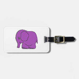 Funny cross-stitch lila Elefant Gepäckanhänger