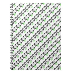 Funny cross-stitch panda notizblock