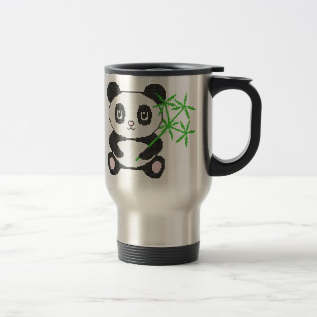 Funny cross-stitch panda reisebecher (Rechts)