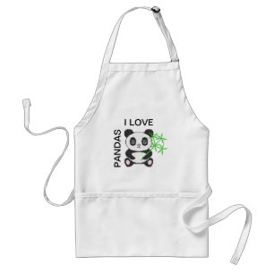Funny cross-stitch panda schürze