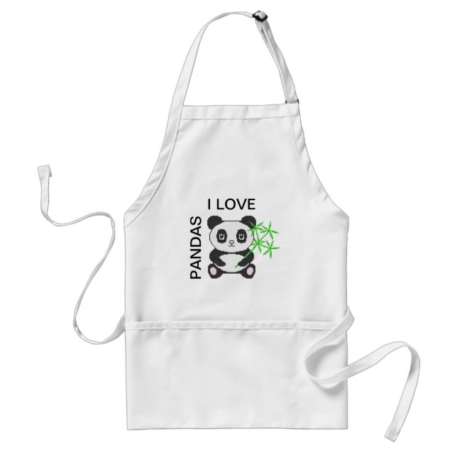 Funny cross-stitch panda schürze (Vorne)