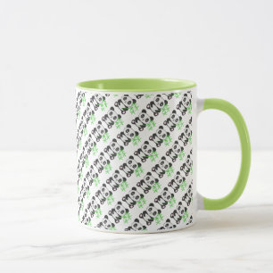 Funny cross-stitch panda tasse