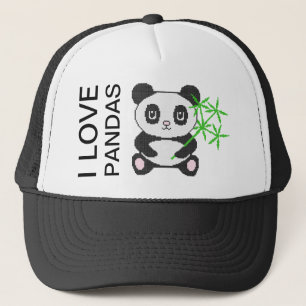 Funny cross-stitch panda truckerkappe
