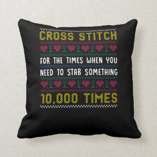 Funny Cross Stitch Spaß Crafty Needlepoint Mama Kissen