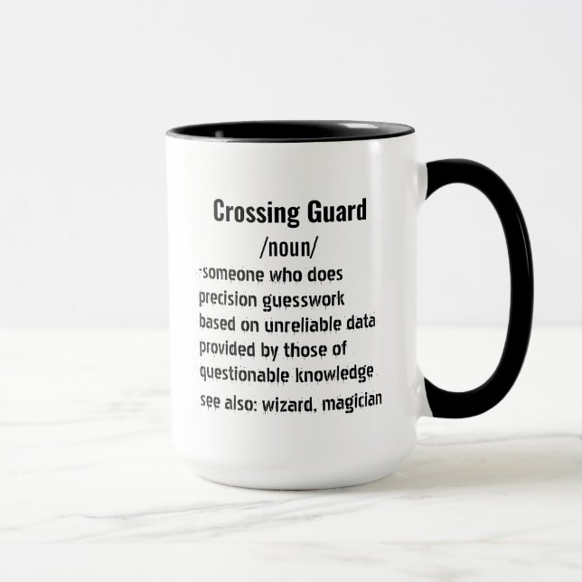 Funny Crossing Guard Definition Geschenke Tasse (Rechts)