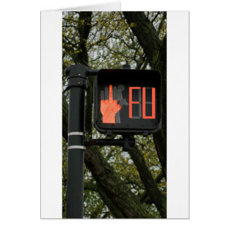 Funny Crosswalk sagt FU