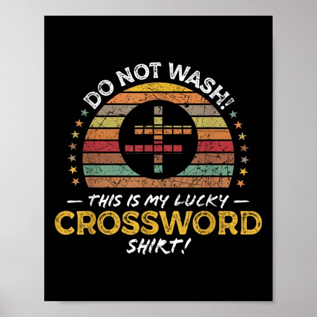 Funny Crossword Puzzle Player Quote Grafik Poster (Vorne)