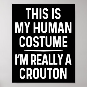 Funny Crouton Costume Shirt Halloween Crouton Poster