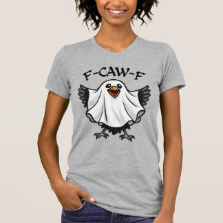 Funny Crow Ghost "F-CAW-F" Halloween, Spooky Spaß T-Shirt