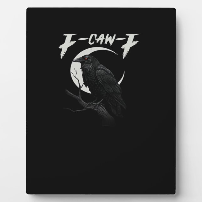 Funny Crow Retro Classic Style Fotoplatte (Vorderseite)