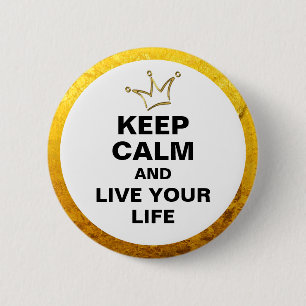 Funny Crown gold & BEHALTEN CALM + Text Button