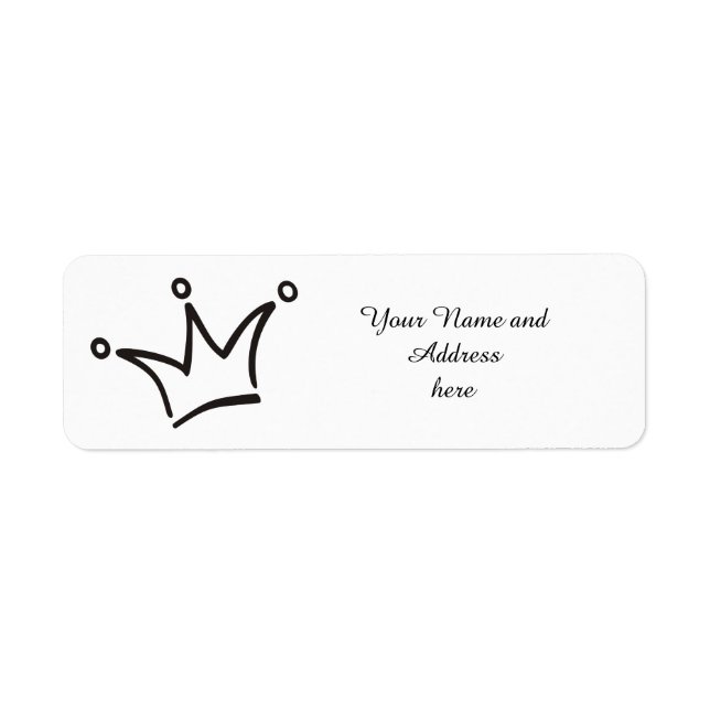 Funny Crown schwarz + dein Backgr. & Text (Vorne)