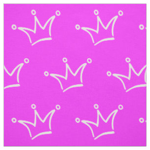 Funny Crown weiß + Ihr Backgr. & Text Stoff