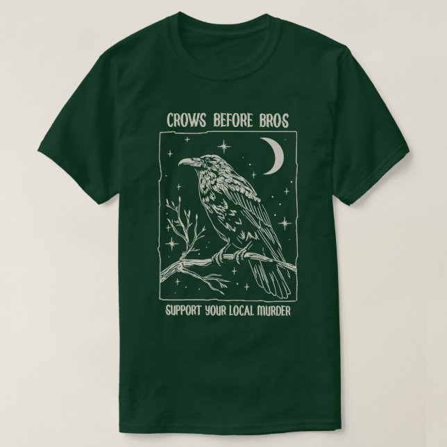 Funny Crows vor Bros unterstützen Ihren lokalen Mo T-Shirt (Design vorne)