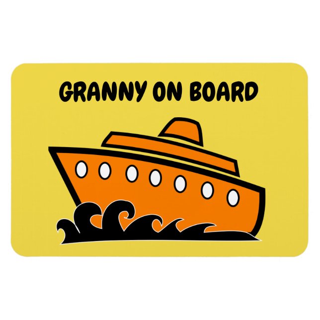 Funny Cruise Cabin Door Magnet - Oma an Bord (Horizontal)