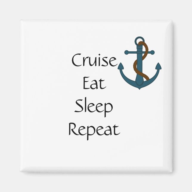 Funny Cruise Door Magnet Stateroom essen Wiederhol (Vorne)