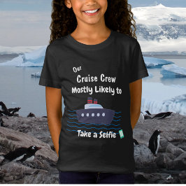 Funny Cruise Kids Take Selfie Personalize T-Shirt