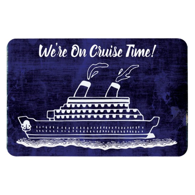 Funny Cruise Ship Cabin Stateroom Door Marker Blau Magnet (Horizontal)