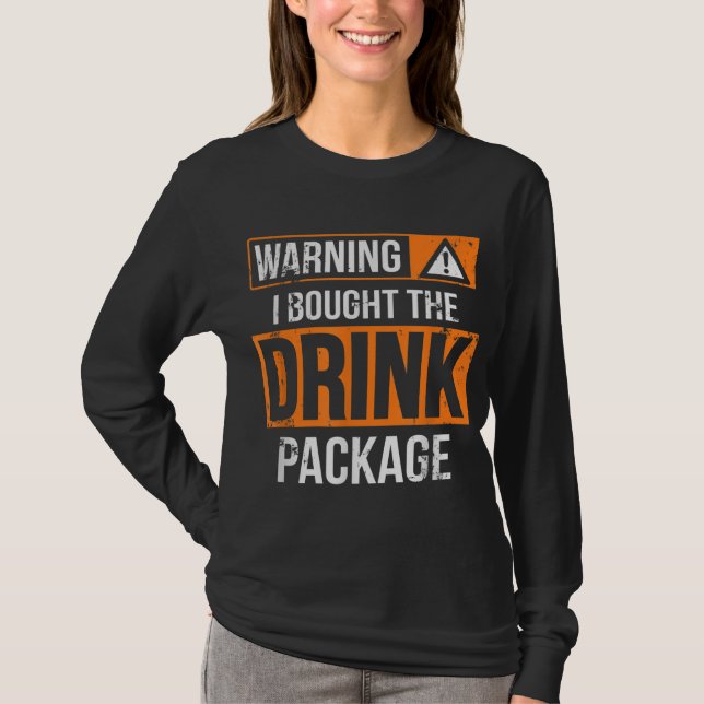 Funny Cruise Ship Caribbean Vacation Drink Paket T-Shirt (Vorderseite)