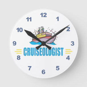 Funny Cruise Ship Runde Wanduhr