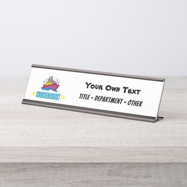 Funny Cruise Ship Schreibtischnamensplakette (Vorderseite )