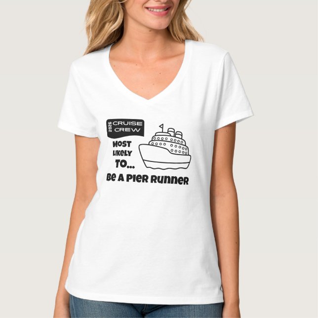 Funny Cruise shirt Most Likely To Be A Pier Runner (Vorderseite)