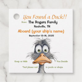 Funny Cruising Duck Tags Geschenkanhänger