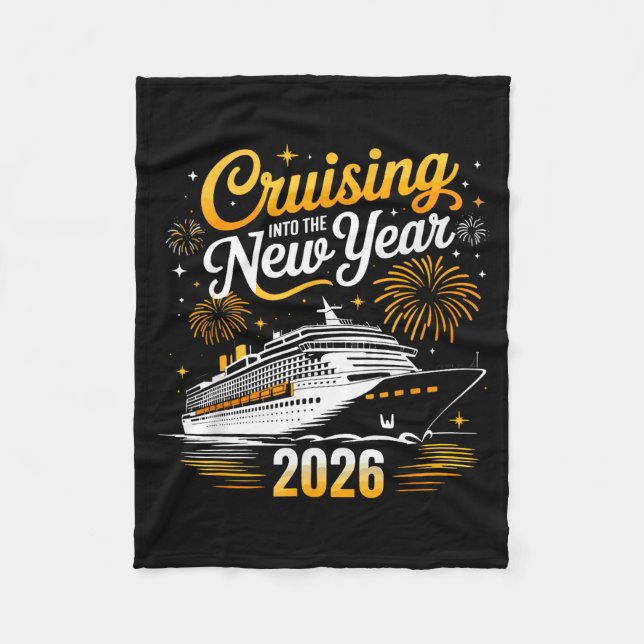 Funny Cruising Into 2026 New Year Matching Family  Fleecedecke (Vorderseite)