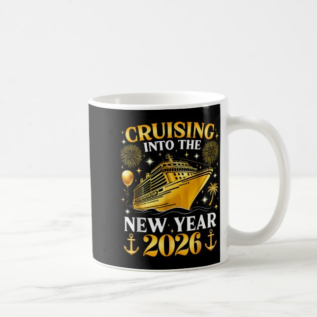 Funny Cruising Into 2026 New Year Matching Family  Kaffeetasse (Rechts)