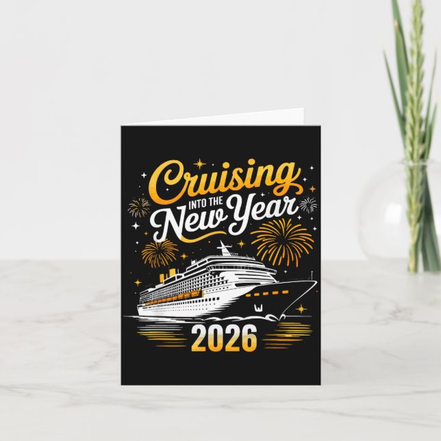 Funny Cruising Into 2026 New Year Matching Family  Karte (Vorderseite)