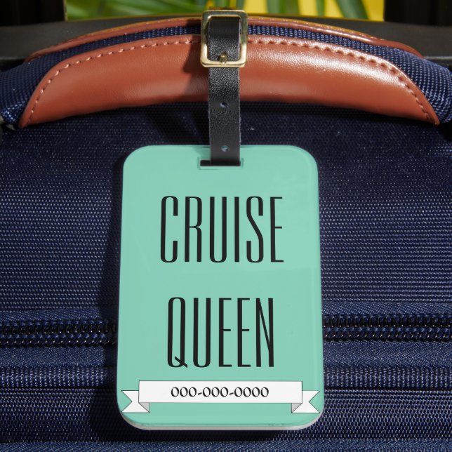 Funny Cruising Queen Luggage Tag Gepäckanhänger (Vorderseite Insitu 2)