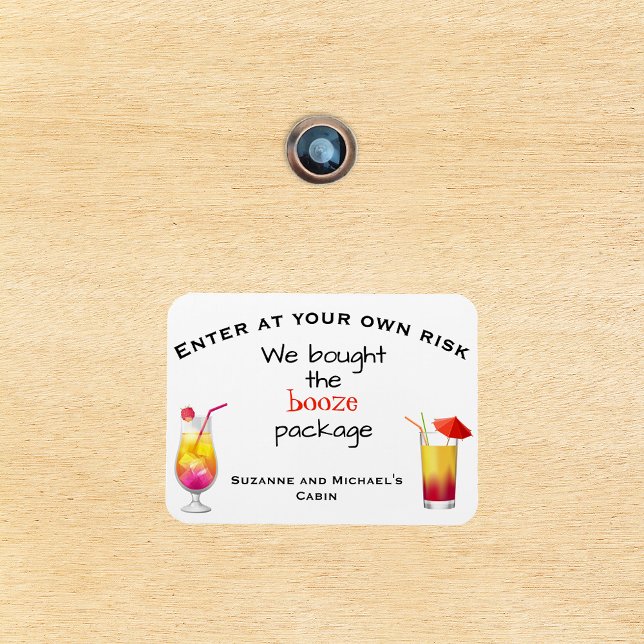 Funny Cruse Door Personalisiert Booze Packhütte Magnet (Von Creator hochgeladen)