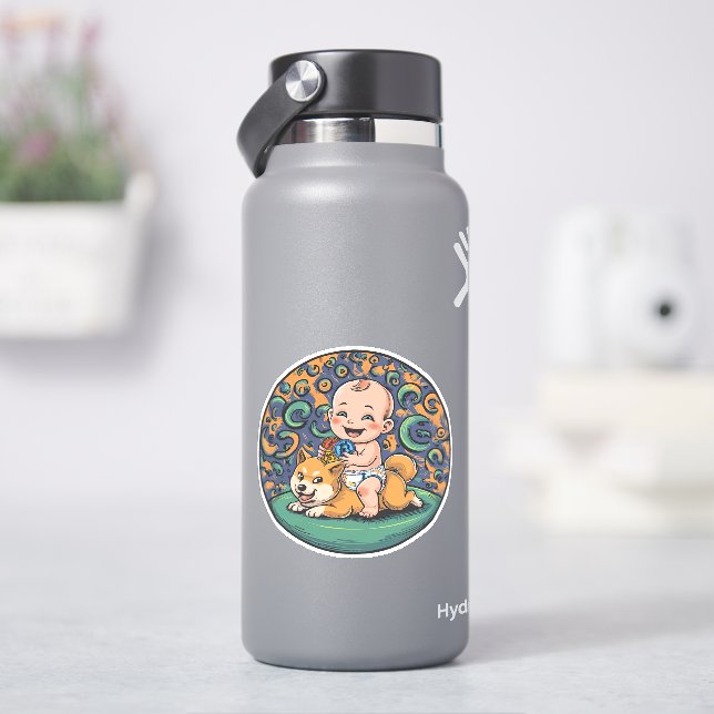 Funny Crypto Baby Aufkleber (HydroFlask)